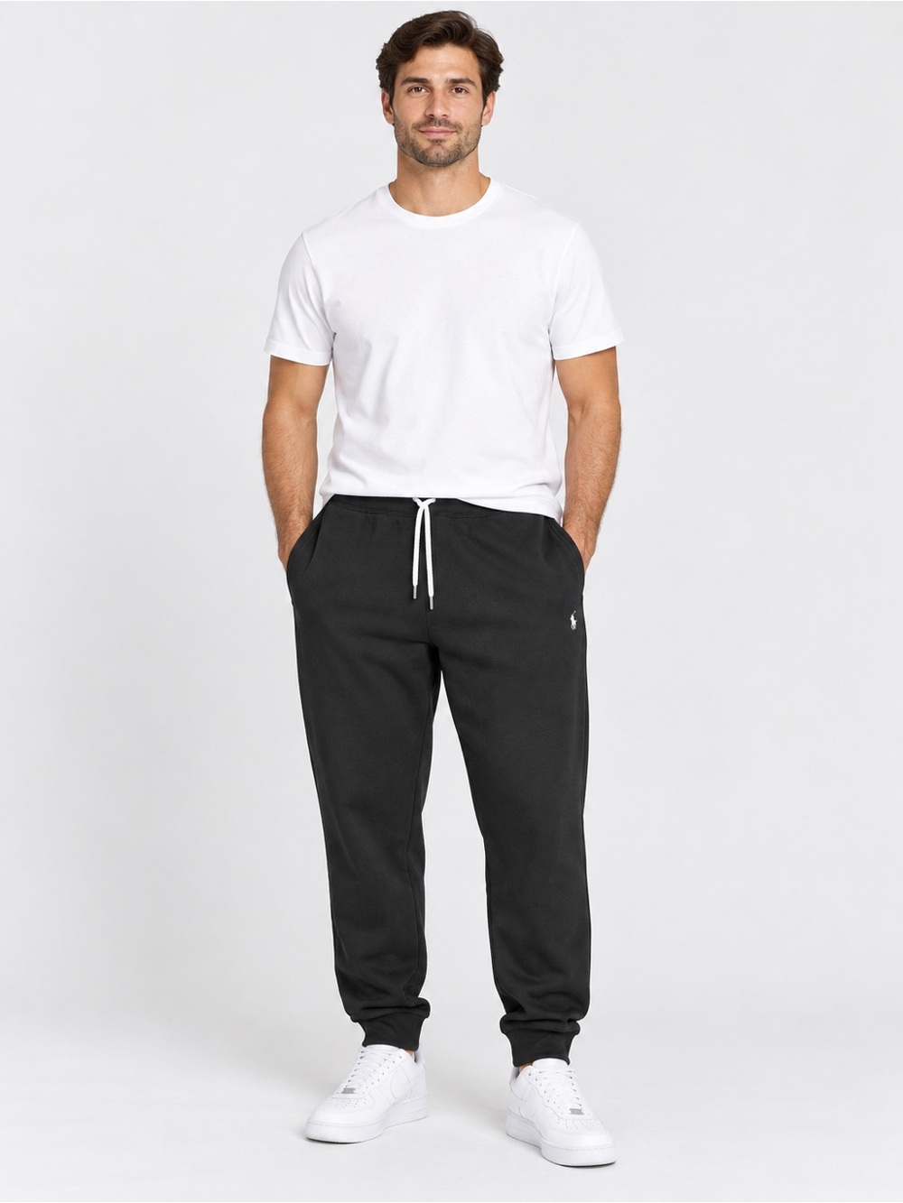 Polo Ralph Lauren Men’s XXL Black Jogger Sweatpants Pony Logo Drawstring 2XL